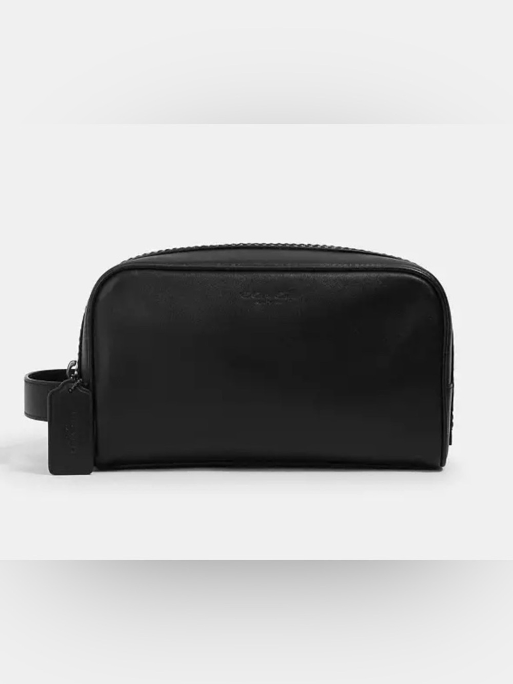 Coach Black Leather Toiletry Bag